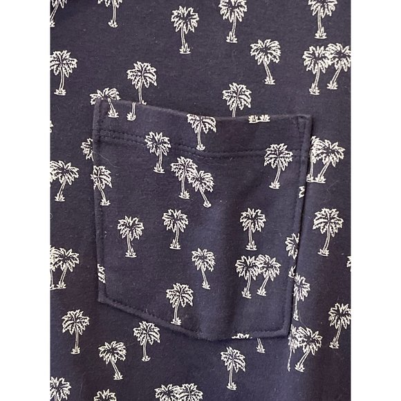 Banana Republic Polo Men Size Medium M Luxury Touch cotton Blue palm - Picture 7 of 15